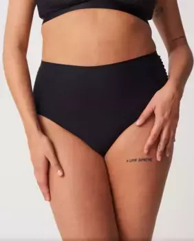 Бесшовные высокие трусы с эффектом второй кожи SoftStretch Chantelle, чёрный