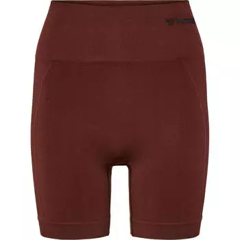 Бесшовные женские шорты для йоги Hmltif из переработанного полиамида HUMMEL, цвет braun