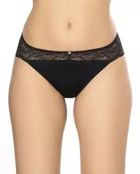 Бесшовные женские трусики с кружевом Conturelle, черный