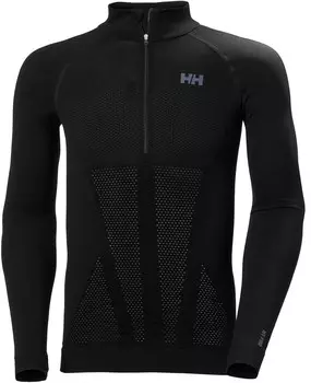 Бесшовный базовый слой с молнией до половины длины H1 Pro Lifa — мужской Helly Hansen, черный