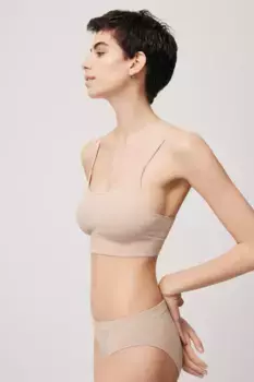 Бесшовный бюстгальтер без косточек, без подкладок, с невидимой отделкой Ysabel Mora, цвет Nude