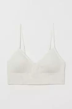 Бесшовный бюстгальтер без косточек H&amp;M, белый