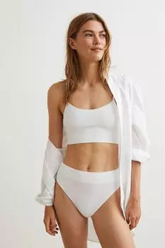 Бесшовный бюстгальтер без косточек H&amp;M, белый