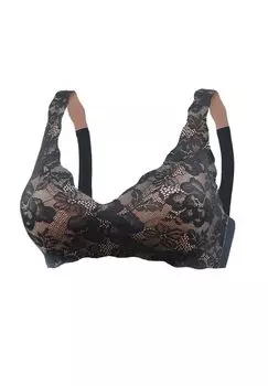 Бесшовный бюстгальтер без косточек Perfect Basics с зубцами для женщин LASCANA, цвет Black Carame