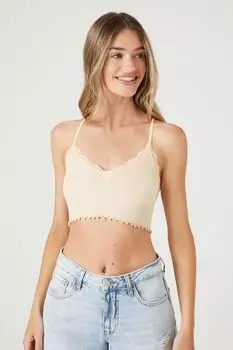 Бесшовный бюстгальтер без косточек с кружевной отделкой Forever 21