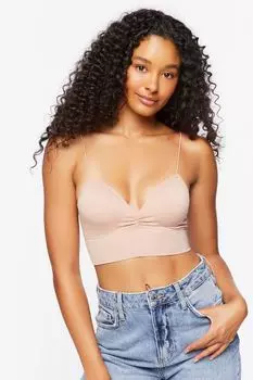 Бесшовный бюстгальтер без подкладок Forever 21, серо-коричневый
