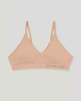 Бесшовный бюстгальтер для девочек Cotton Juice, бежевый