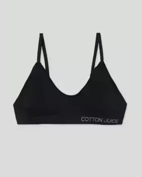 Бесшовный бюстгальтер для девочек Cotton Juice, черный
