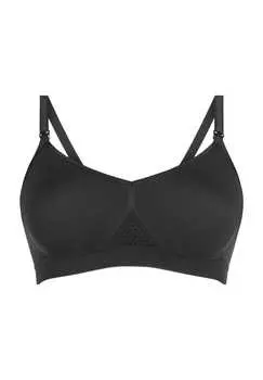 Бесшовный бюстгальтер для кормления из микрофибры Anita, черный