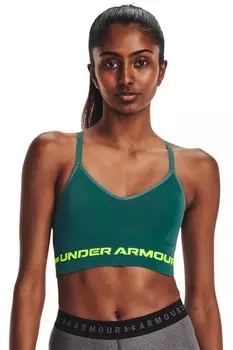 Бесшовный бюстгальтер для тренировок темно- Under Armour, зеленый