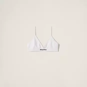 Бесшовный бюстгальтер Miu Miu, белый
