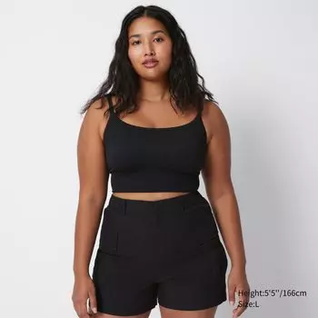 Бесшовный бюстгальтер на бретельках UNIQLO, черный