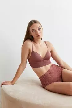 Бесшовный бюстгальтер пуш-ап H&amp;M, античный розовый