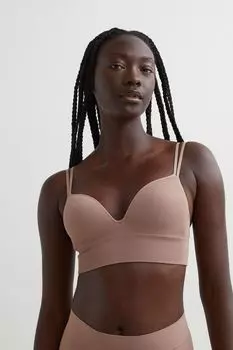 Бесшовный бюстгальтер пуш-ап H&amp;M, античный розовый