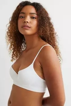 Бесшовный бюстгальтер пуш-ап H&amp;M, белый