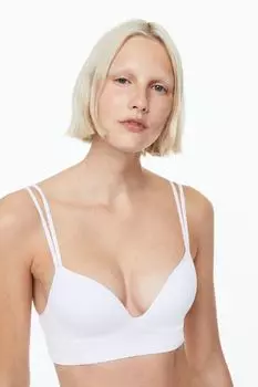 Бесшовный бюстгальтер пуш-ап H&amp;M, белый