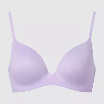 Бесшовный бюстгальтер с 3D удержанием Uniqlo, фиолетовый