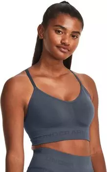 Бесшовный бюстгальтер с низкой ударной нагрузкой Train Under Armour, цвет Downpour Gray/Downpour Gray