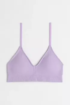 Бесшовный бюстгальтер с подкладками H&amp;M, светло-фиолетовый