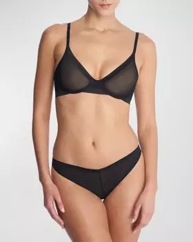 Бесшовный бюстгальтер Scope в прозрачную полоску Natori, цвет Black