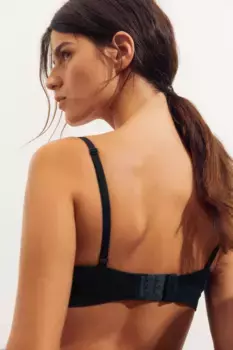 Бесшовный бюстгальтер суперпуш-ап H&M, черный
