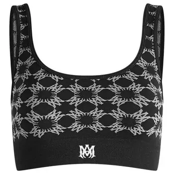 Бесшовный бюстгальтер-топ Amiri, черный