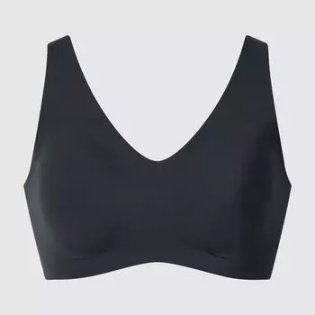 Бесшовный бюстгальтер UNIQLO Ultra Relax - Fixed Cup, черный