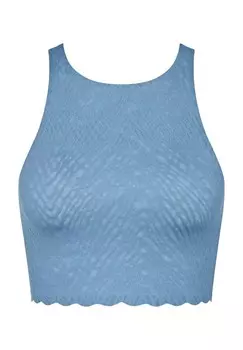 Бесшовный дышащий топ-бюстье Sloggi Zero Feel Bliss для женщин Sloggi, синий