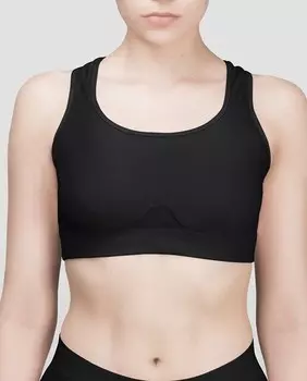 Бесшовный городской женский топ с простым изображением Hyd, черный