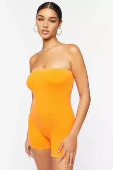 Бесшовный комбинезон без бретелек Forever 21, оранжевый