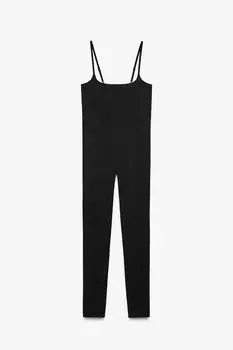 Бесшовный комбинезон ZARA, черный