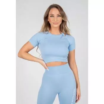 Бесшовный кроп-топ - Selah - Blue clair GORILLA WEAR, цвет blau