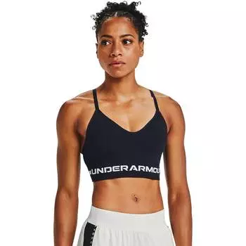 Бесшовный низкий длинный бюстгальтер Under Armour, цвет black/halo gray