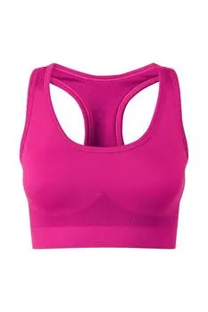 Бесшовный однотонный спортивный бюстгальтер с 3D-подгонкой для разных видов спорта TriDri, розовый