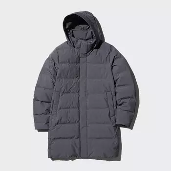Бесшовный пуховик UNIQLO, серый