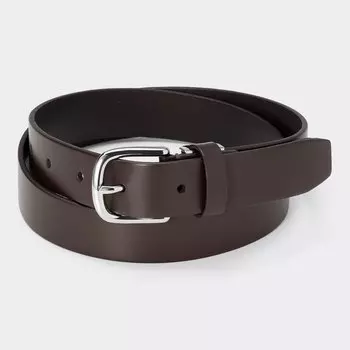 Бесшовный ремень из кожи растительного дубления . GU, коричневый