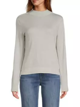 Бесшовный шерстяной свитер Vince, цвет Silverston Grey