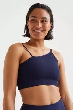 Бесшовный спортивный бюстгальтер H&amp;M, темно-синий