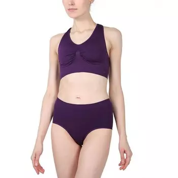 Бесшовный спортивный бюстгальтер Lleva с борцовской спиной MeMoi, цвет Blackberry