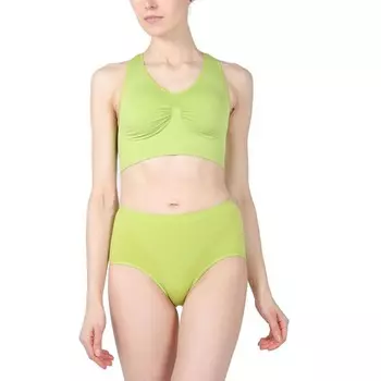 Бесшовный спортивный бюстгальтер Lleva с борцовской спиной MeMoi, цвет Dark Citron