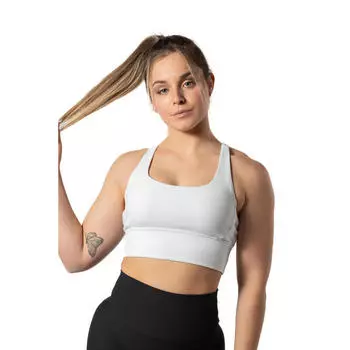 Бесшовный спортивный бюстгальтер Ribbed v2, белый AESTHETIC WOLF, цвет weiss