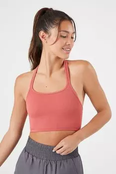 Бесшовный спортивный бюстгальтер с клеткой на спине Forever 21