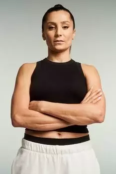 Бесшовный спортивный топ без рукавов DryMove H&M