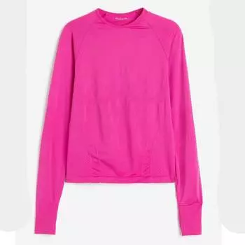 Бесшовный спортивный топ H&M DryMove, ярко-розовый