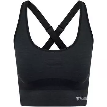 Бесшовный спортивный топ Hmlclea, женский спортивный топ для йоги HUMMEL, цвет schwarz