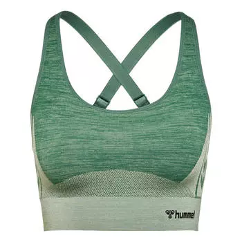 Бесшовный спортивный топ Hmlclea, женский спортивный топ для йоги HUMMEL, цвет grau