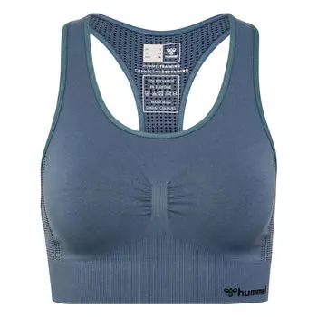 Бесшовный спортивный топ Hmlmt Shaping, женский спортивный топ для йоги HUMMEL, цвет blau