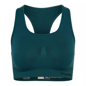 Бесшовный спортивный топ Hmlmt Shaping, женский спортивный топ для йоги HUMMEL, цвет gruen