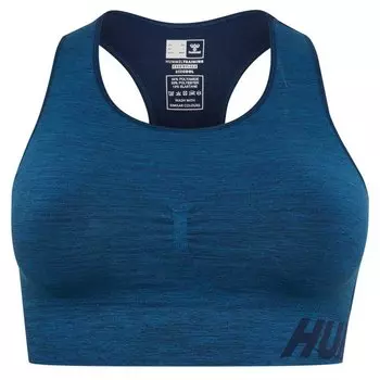 Бесшовный спортивный топ Hummel Curve, синий