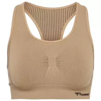Бесшовный спортивный топ Hummel Shaping, бежевый
